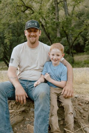 family photos in the mountains