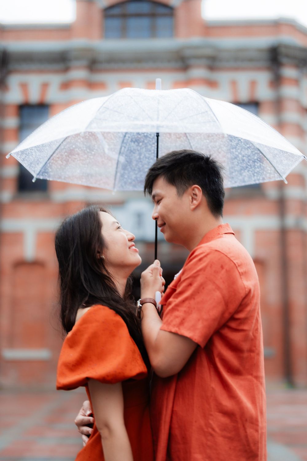 a couple with umbrella in Ximending