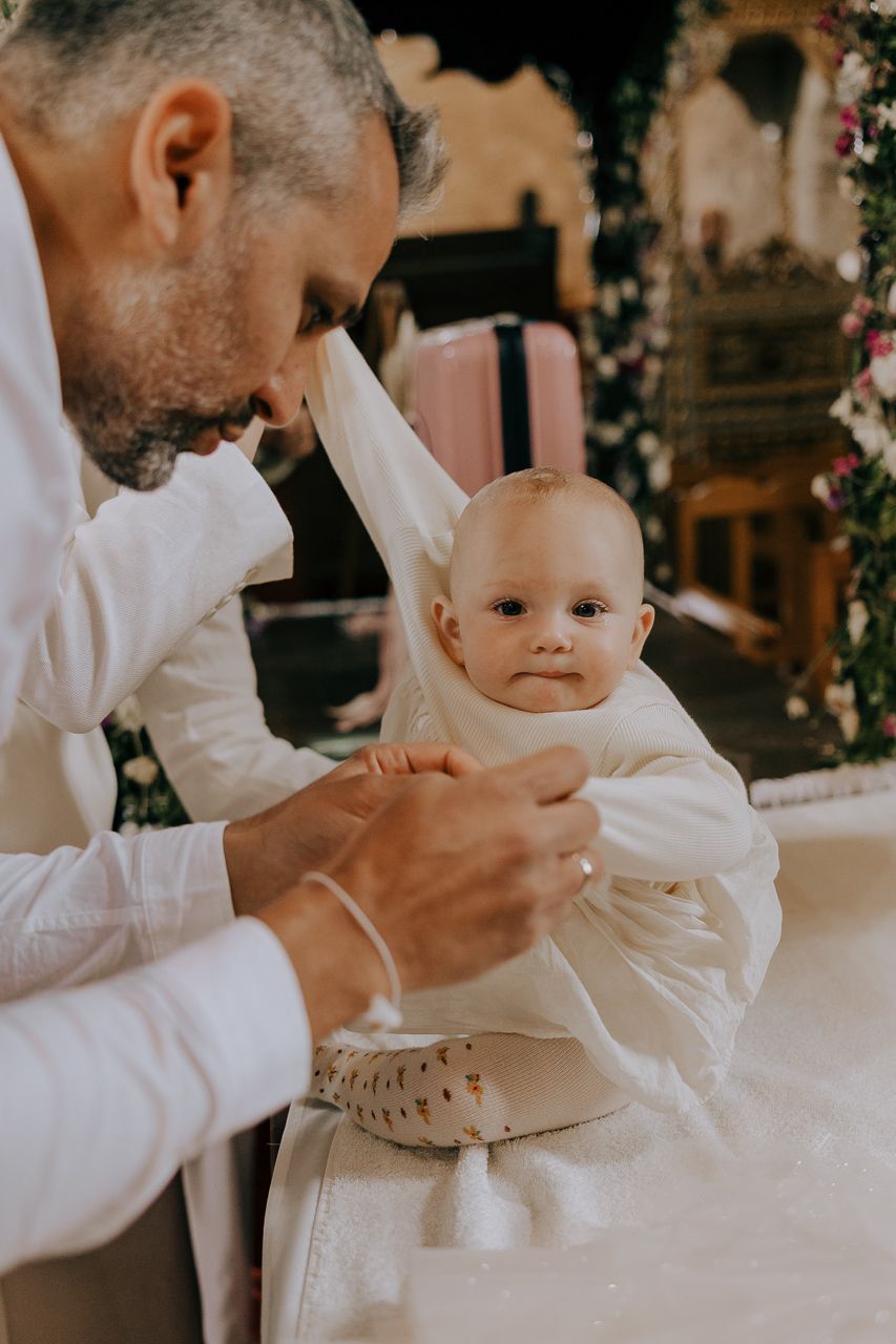 Christening moments captured in Limassol, Cyprus  in an Orthodox Church.