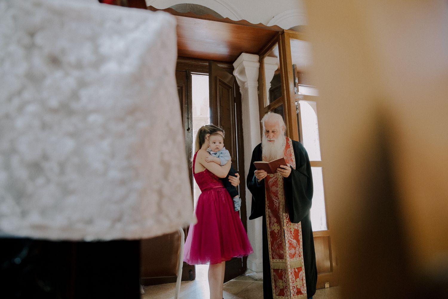 Baptism ceremony photo in Cyprus.