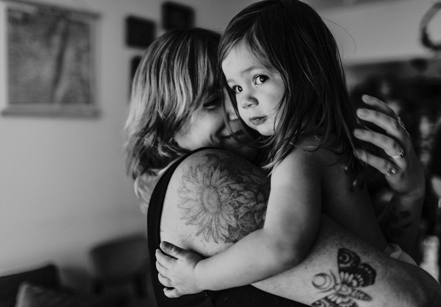 mother is consoling child portland oregon family photography rushes & waves