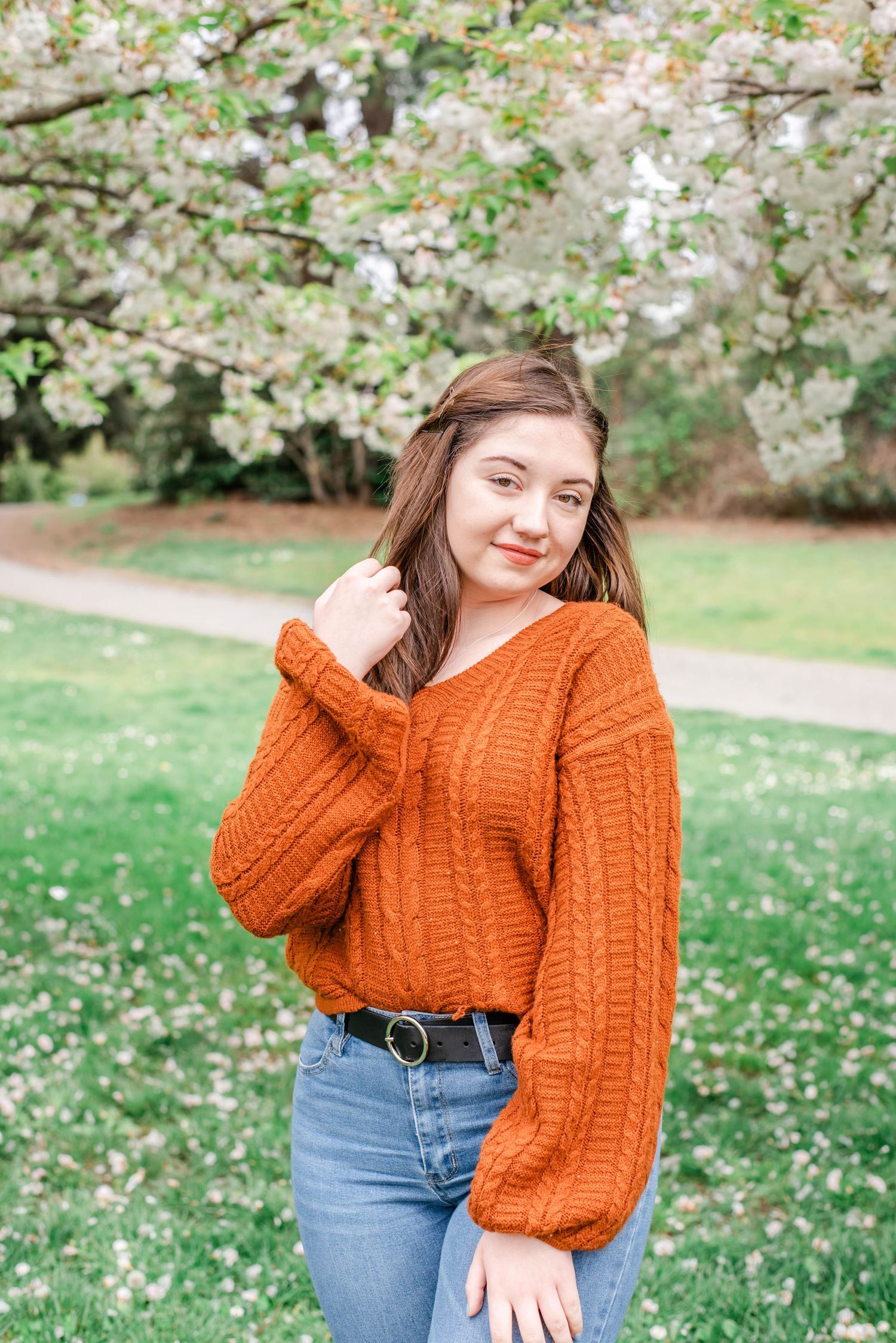 Senior girl portrait Fayetteville NC bright natural light
