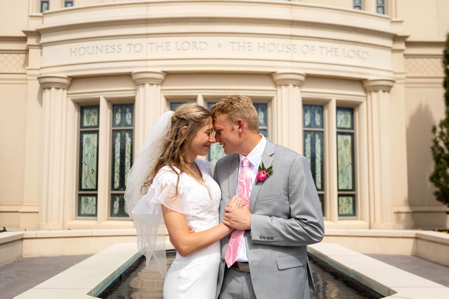 Couple after their temple wedding. (Church of Jesus Christ of Latter-day Saints, LDS Church)