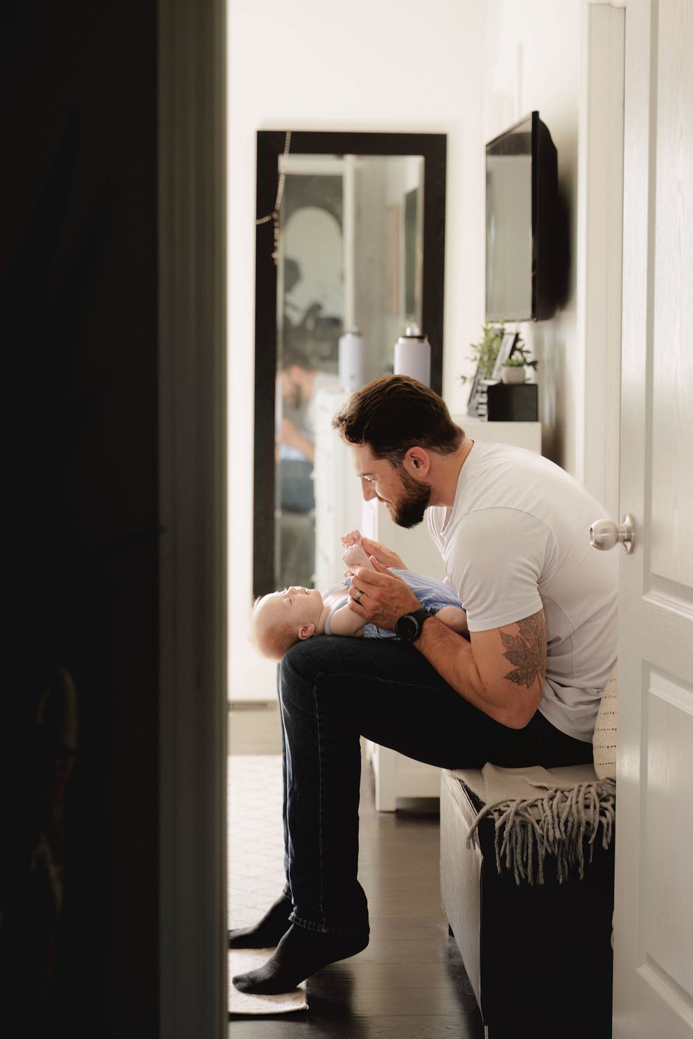 A series of photos showing someone getting sick in a bathroom, leaning over a toilet.