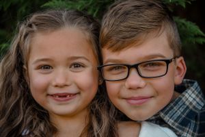 Children’s portraits boy and girl