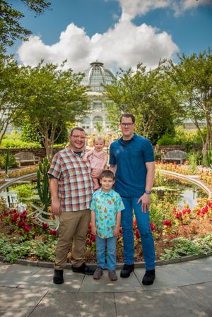 Young gay couple family photos in Richmond, Virginia