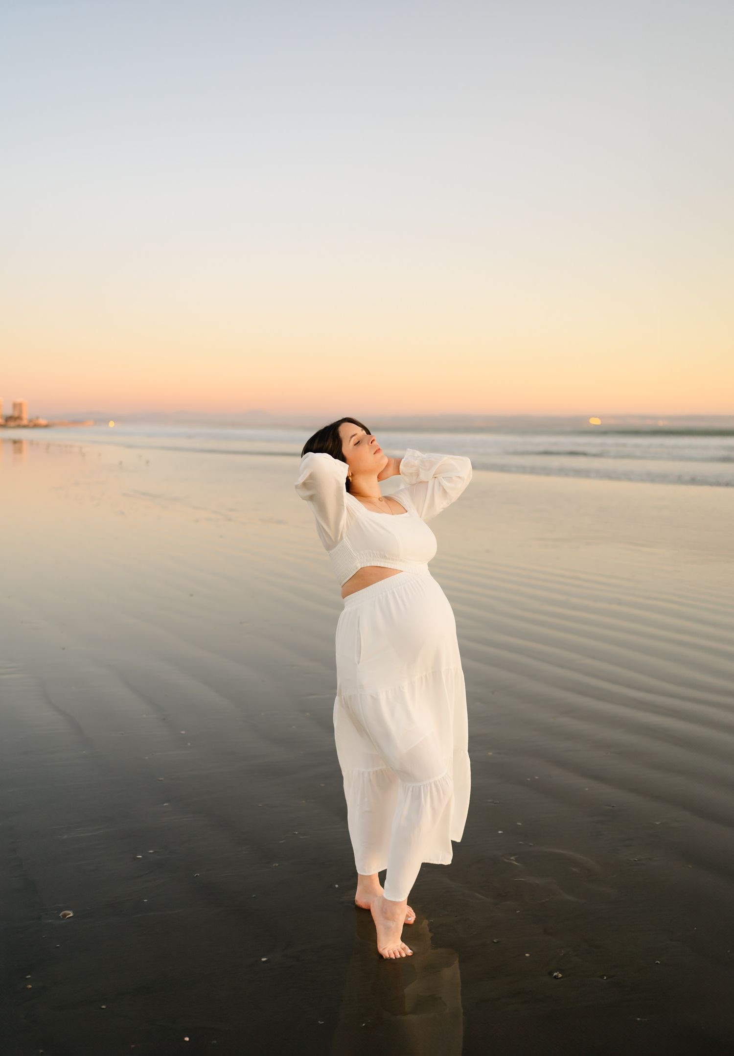 Pregnancy beach maternity photoshoot at Santa Barbara by Ventura County photographer