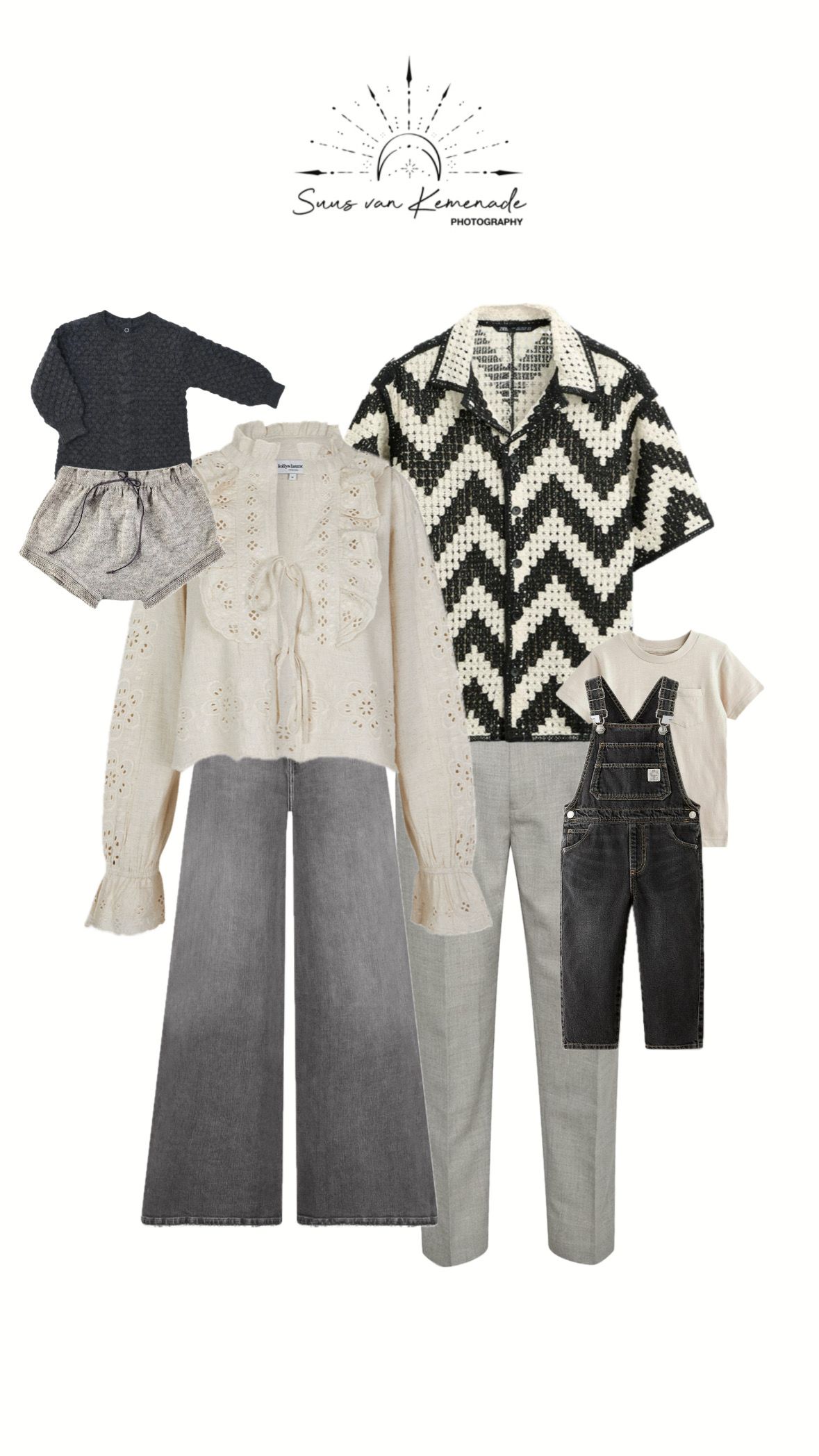 Kledinginspiratie voor gezin fotografie in Geldrop en omgeving Eindhoven – tips voor outfits. Gecoördineerde outfits. Familiekleding.