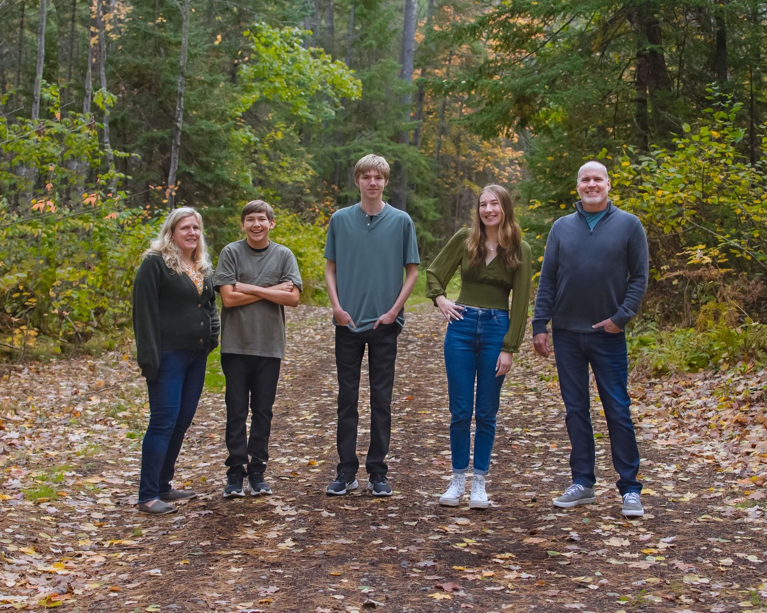 A walk in the woods family portrait