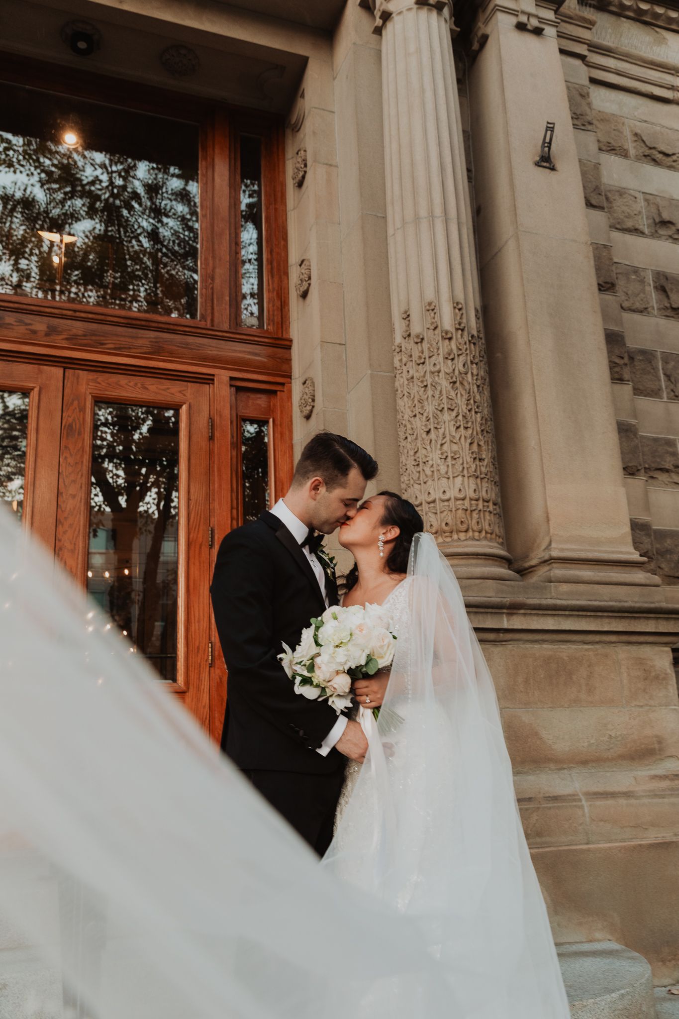 The most romantic and luxuriously lit wedding portraits at the Heritage Hall in Vancouver, BC.