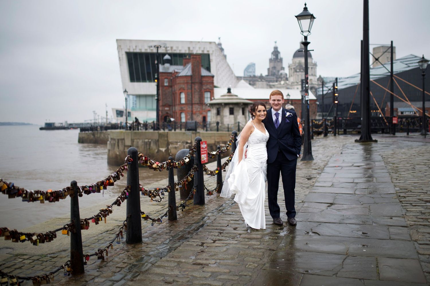 Bride and Groom Liverpool Albert Dock Wedding