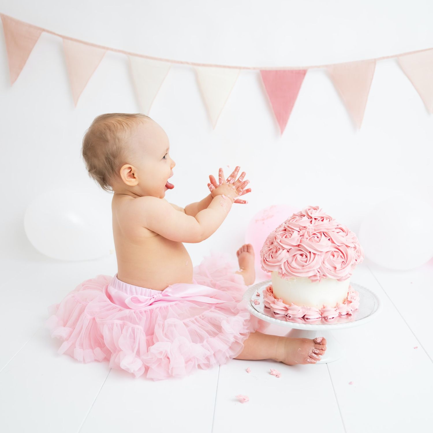 barnfotograf smash the cake