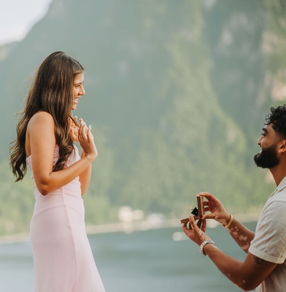 St Lucian photographer captures surprise proposal and engagement photoshoot at Caille Blanc in Soufriere St Lucia in front of the Pitons