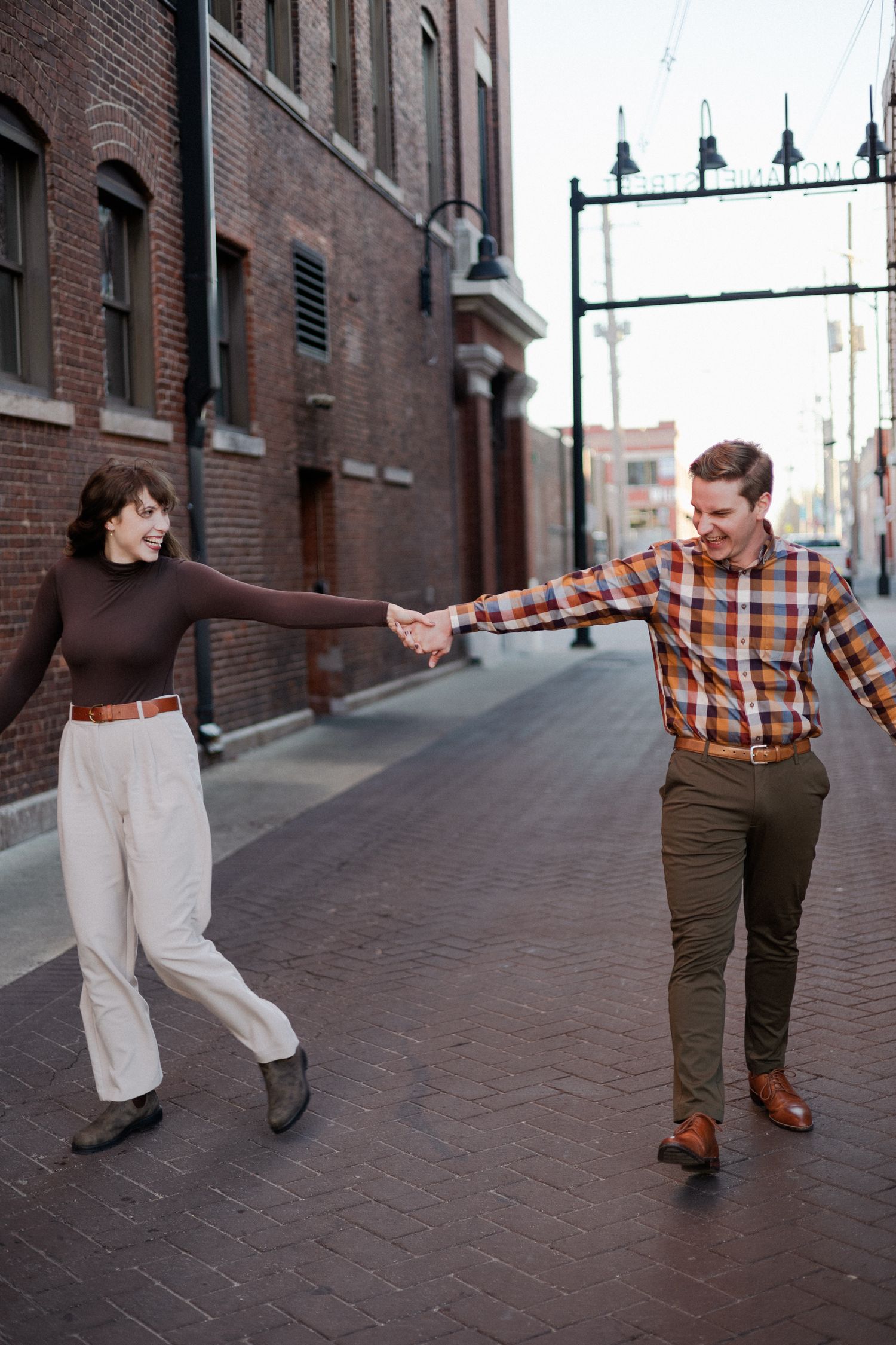downtown springfield missouri engagement sessions by hotel vandivort