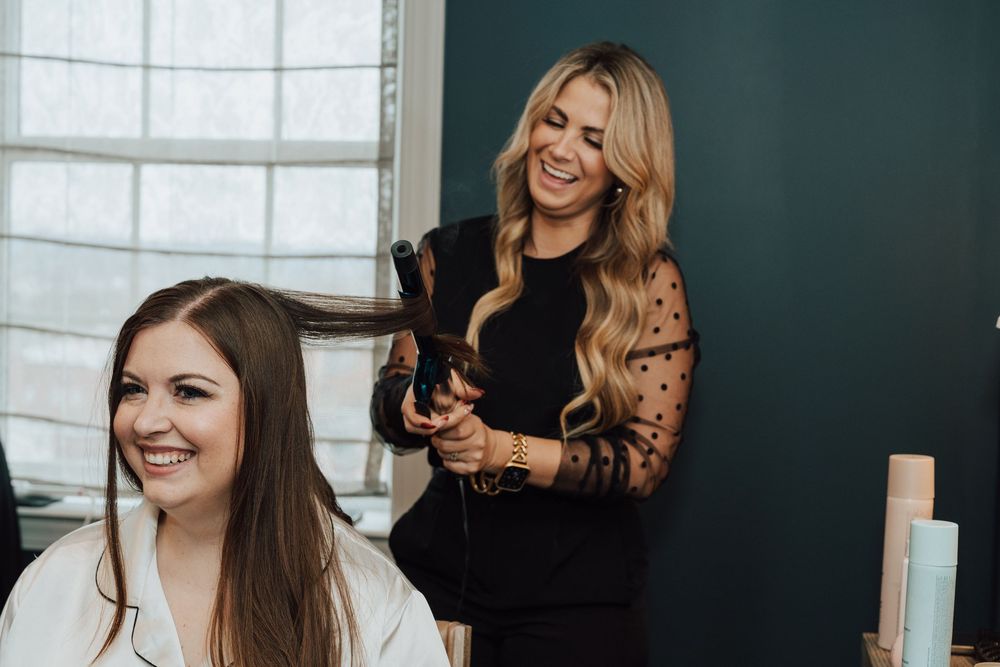 Yorktowne Hotel wedding in York, PA– Bride's portraits getting – elegant winter wedding
