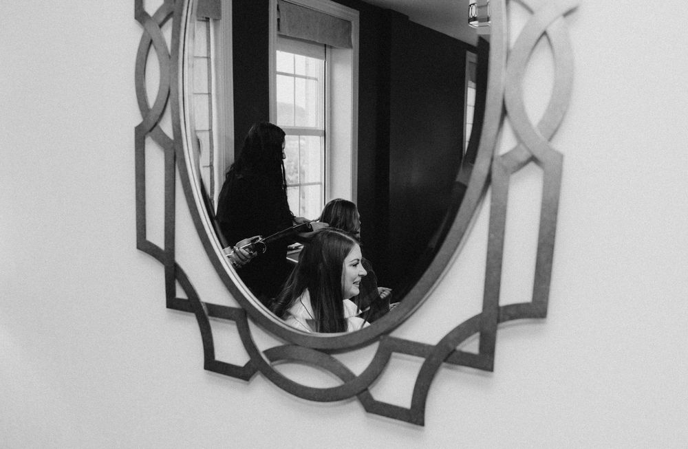 Yorktowne Hotel wedding in York, PA– Bride's getting ready portraits– elegant winter wedding