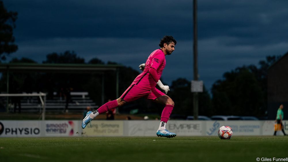 Western City Rangers (League One Mens) Keeper in action against Blacktown Spartans in Round 2 of the competition.