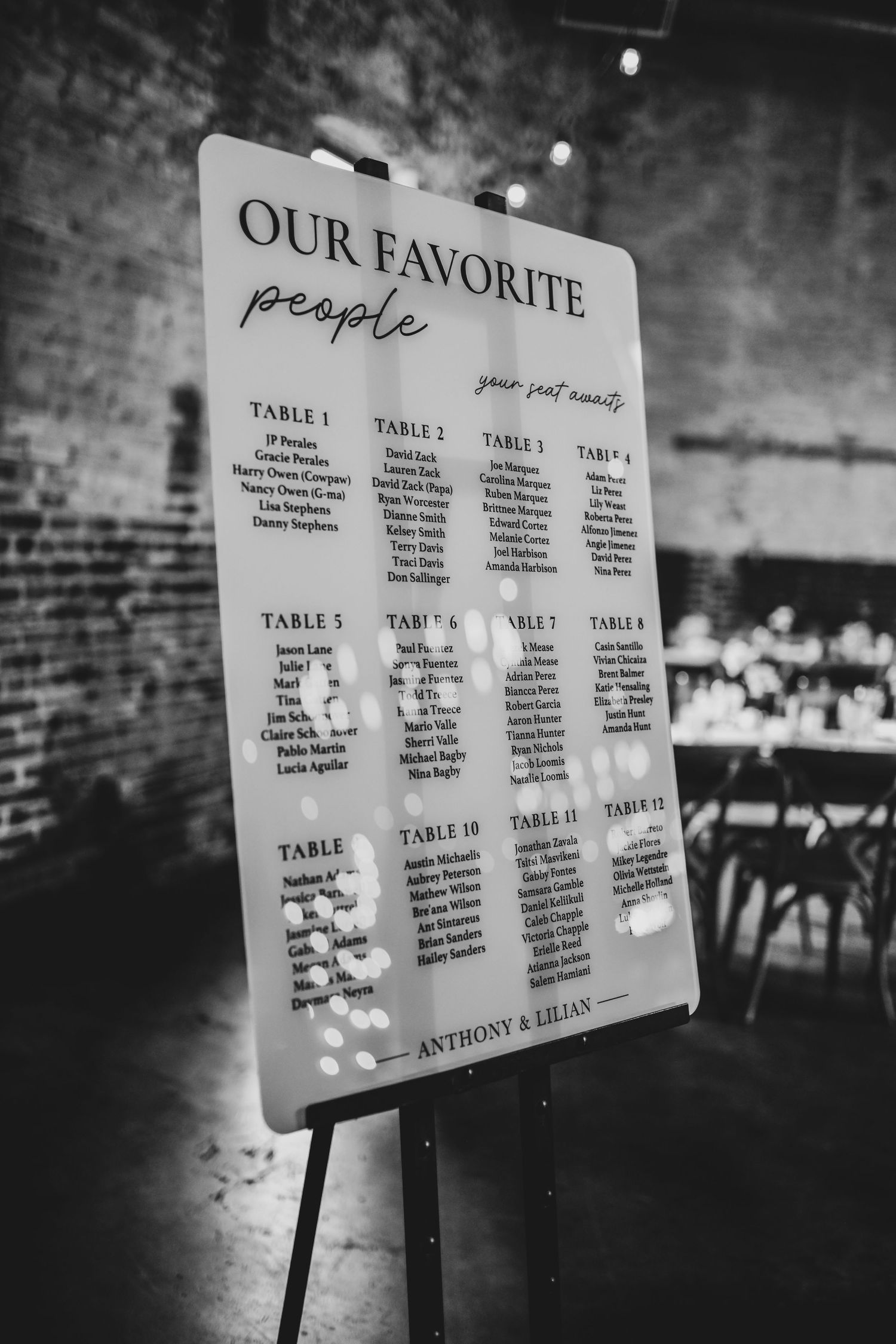 Elegant place settings and reception details