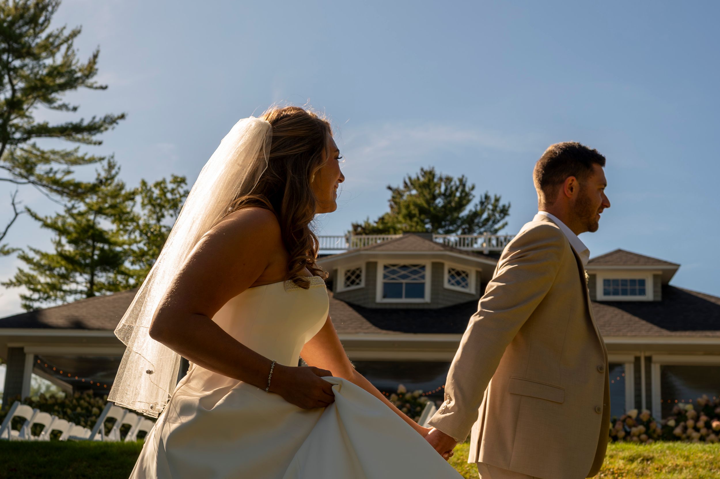 Wedding portrait captured by a Seacoast Maine, NH, MA, and Portsmouth New Hampshire wedding photographer. York Tennis and Golf Club, Maine