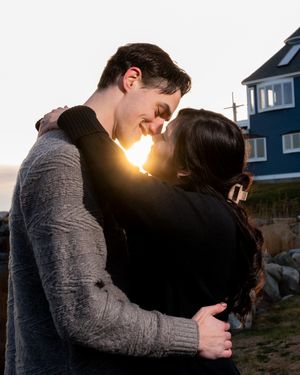 Engagement portrait captured by a Seacoast Maine, NH, MA, and Portsmouth New Hampshire wedding photographer. York, Maine