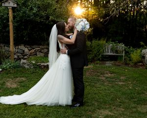 Coastal wedding portrait captured by a Seacoast Maine, NH, MA, and Portsmouth New Hampshire wedding photographer. Josiah River Farm, Maine