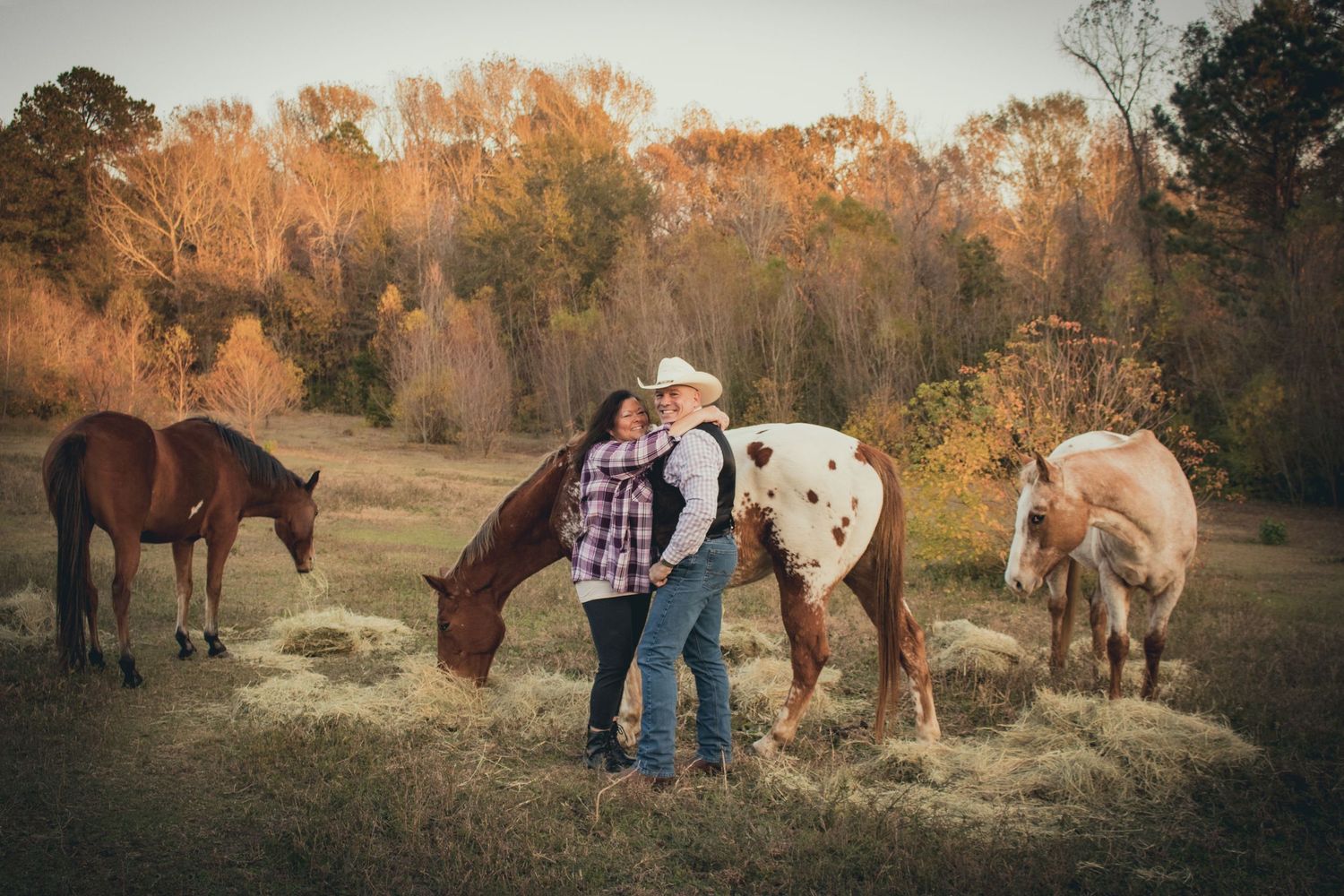 Couples Photos on their ranch.