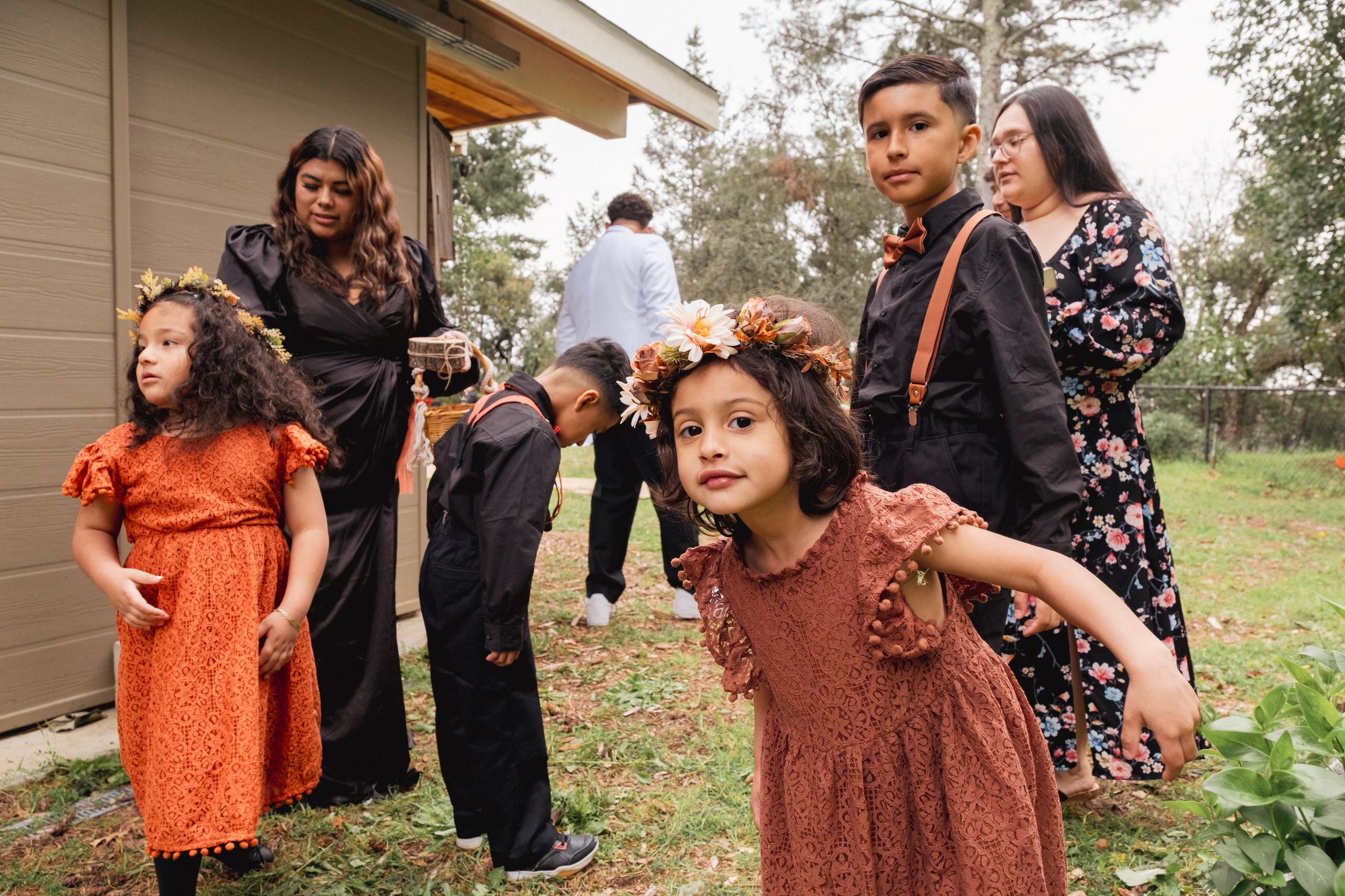 Kids at a wedding.