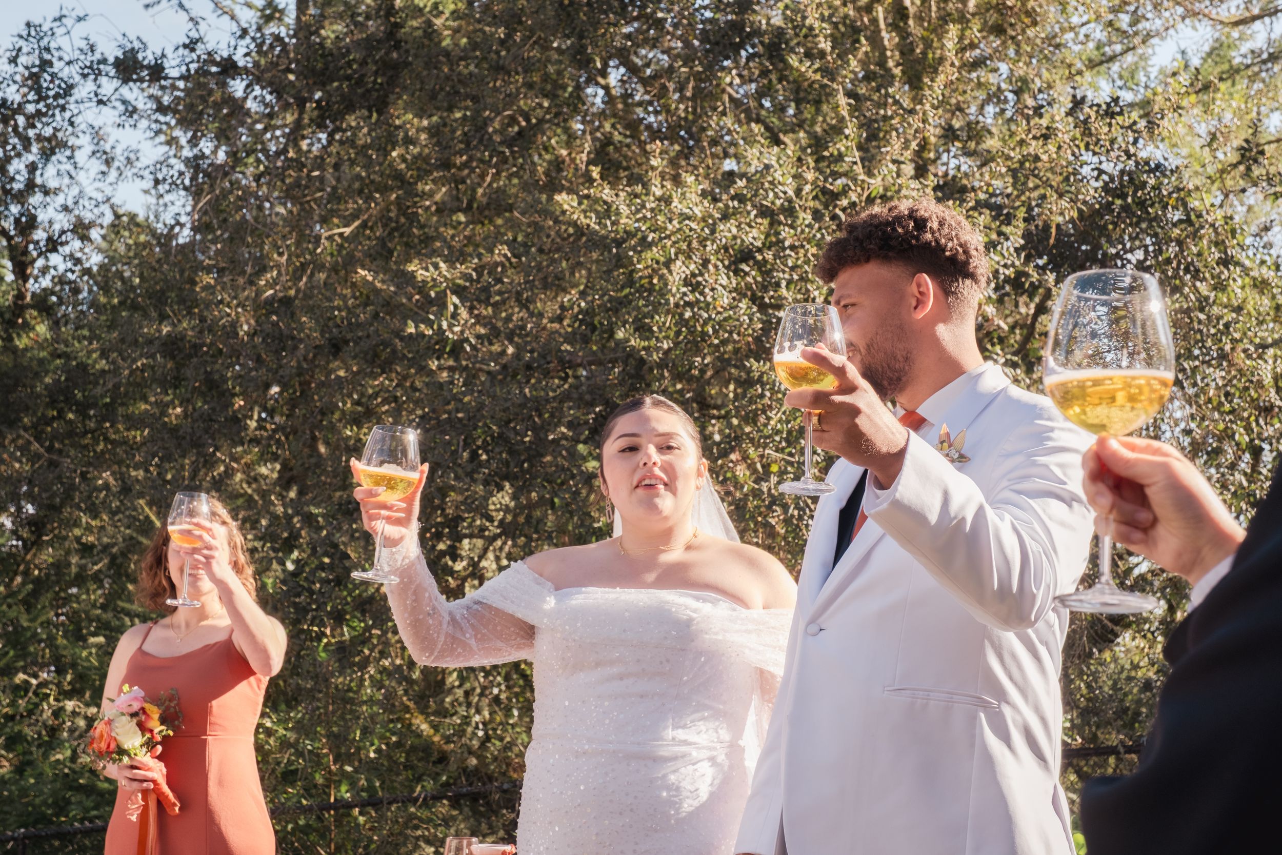 Toast during a wedding.