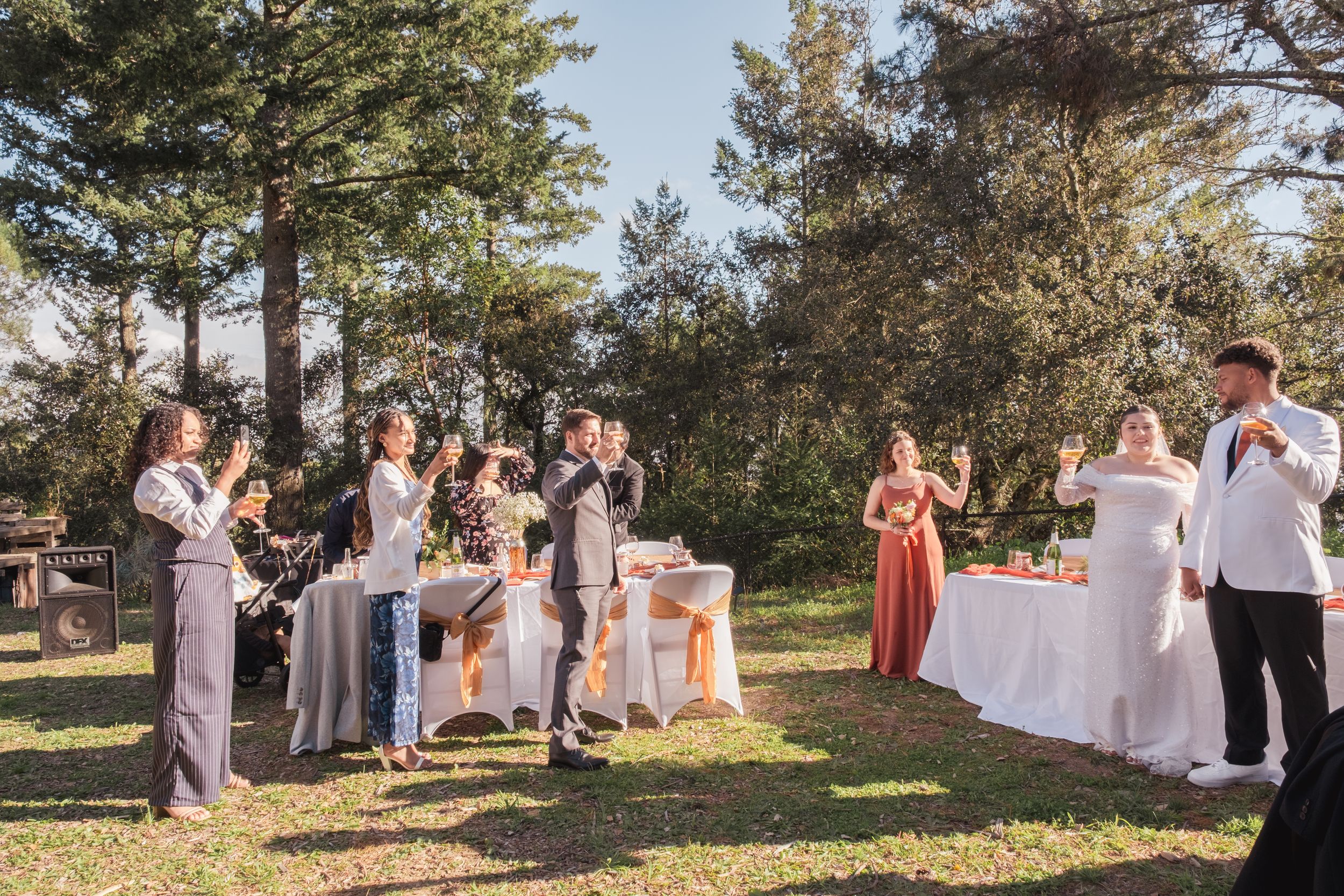 Toast at a wedding.