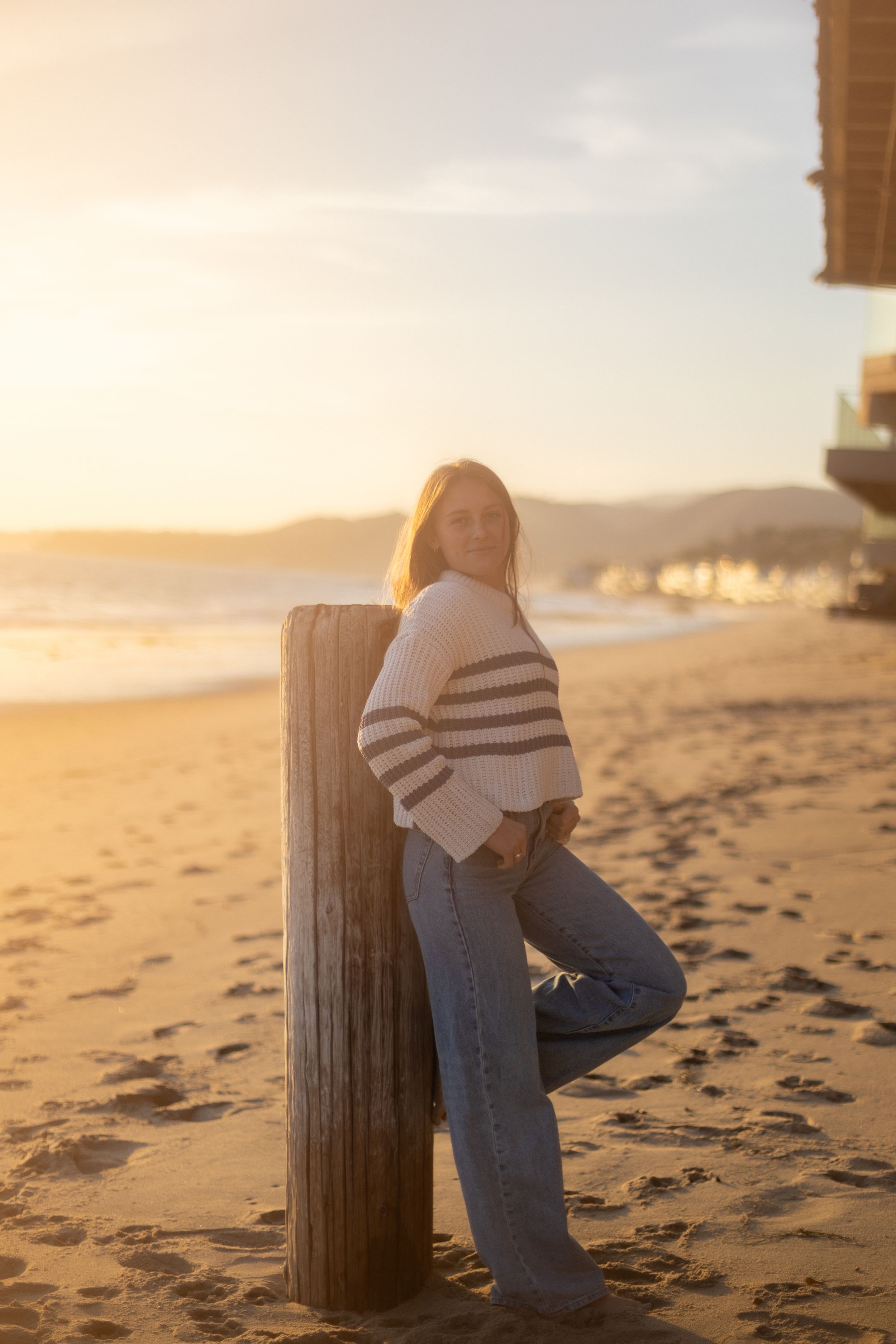 Pretty girl model at the beach