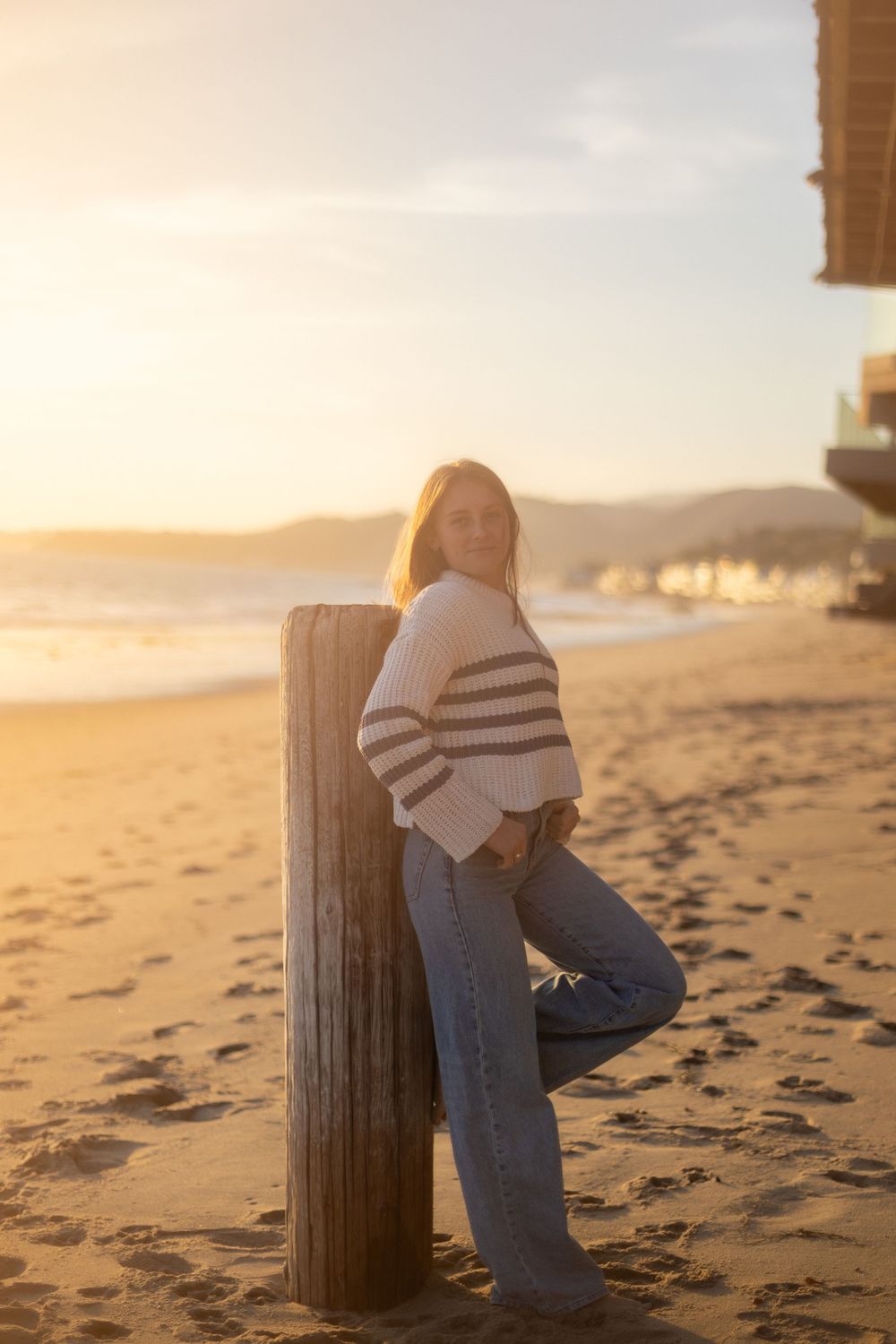 Pretty girl model at the beach