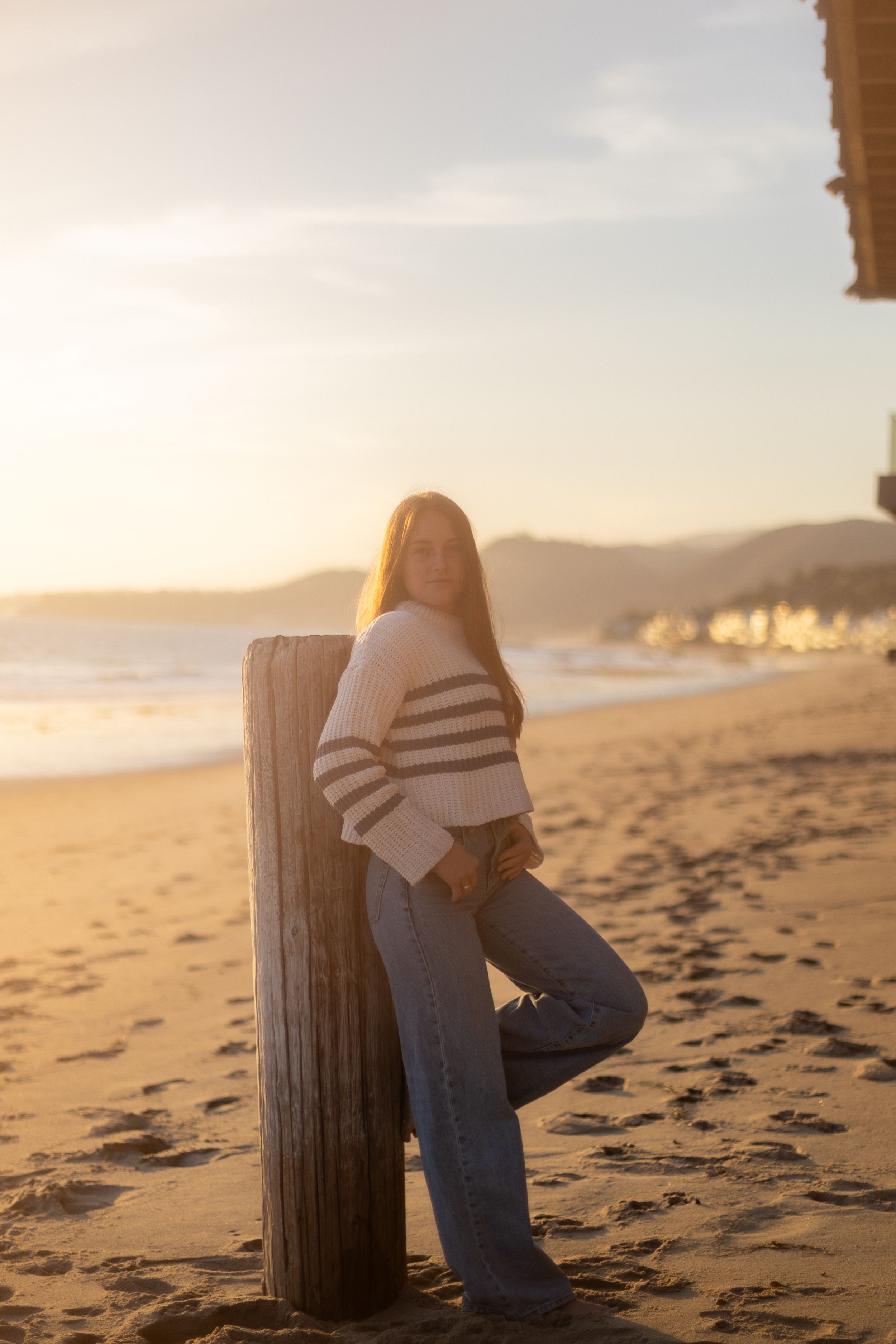 Pretty girl model at the beach