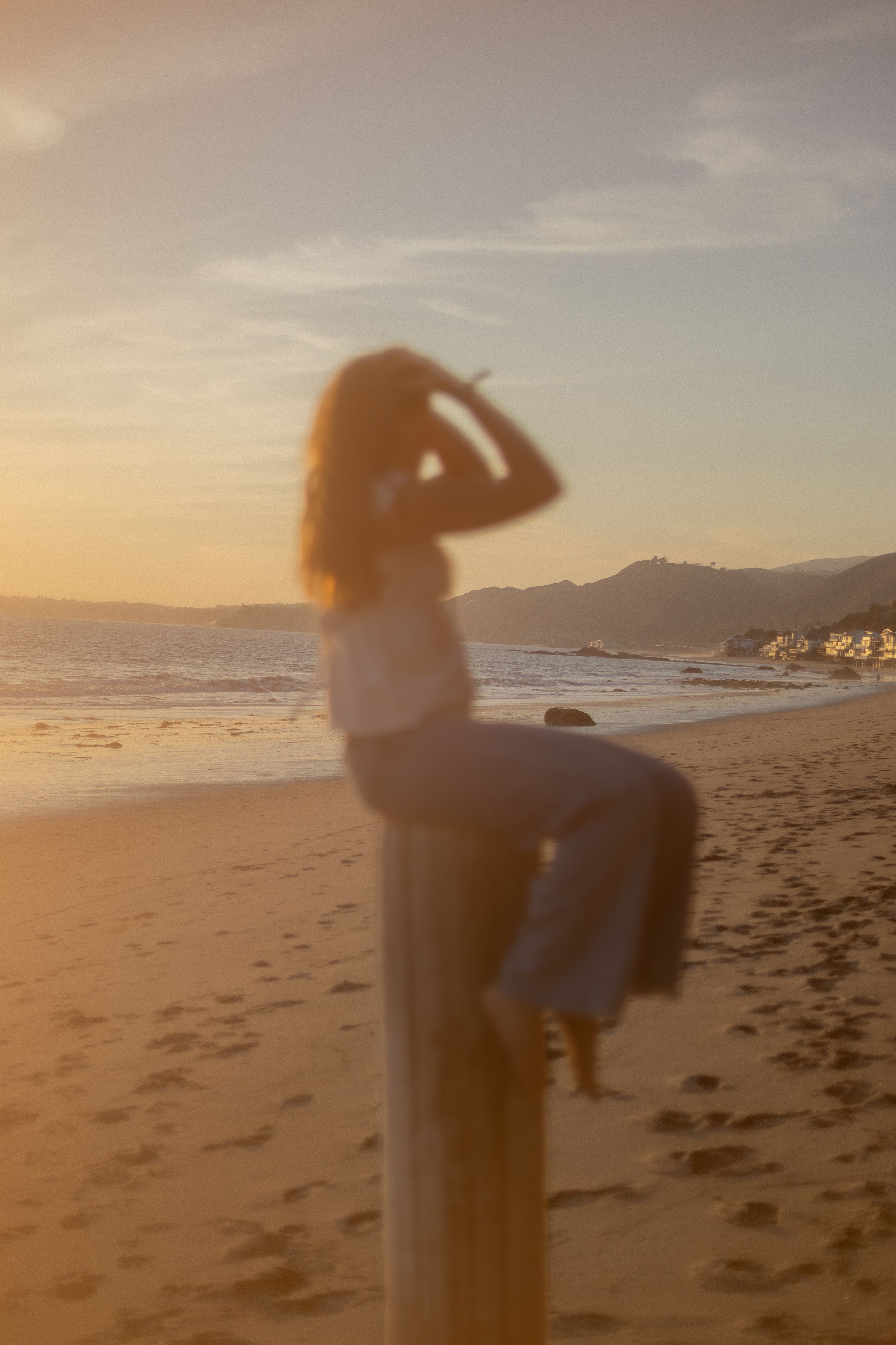 Pretty girl model at the beach