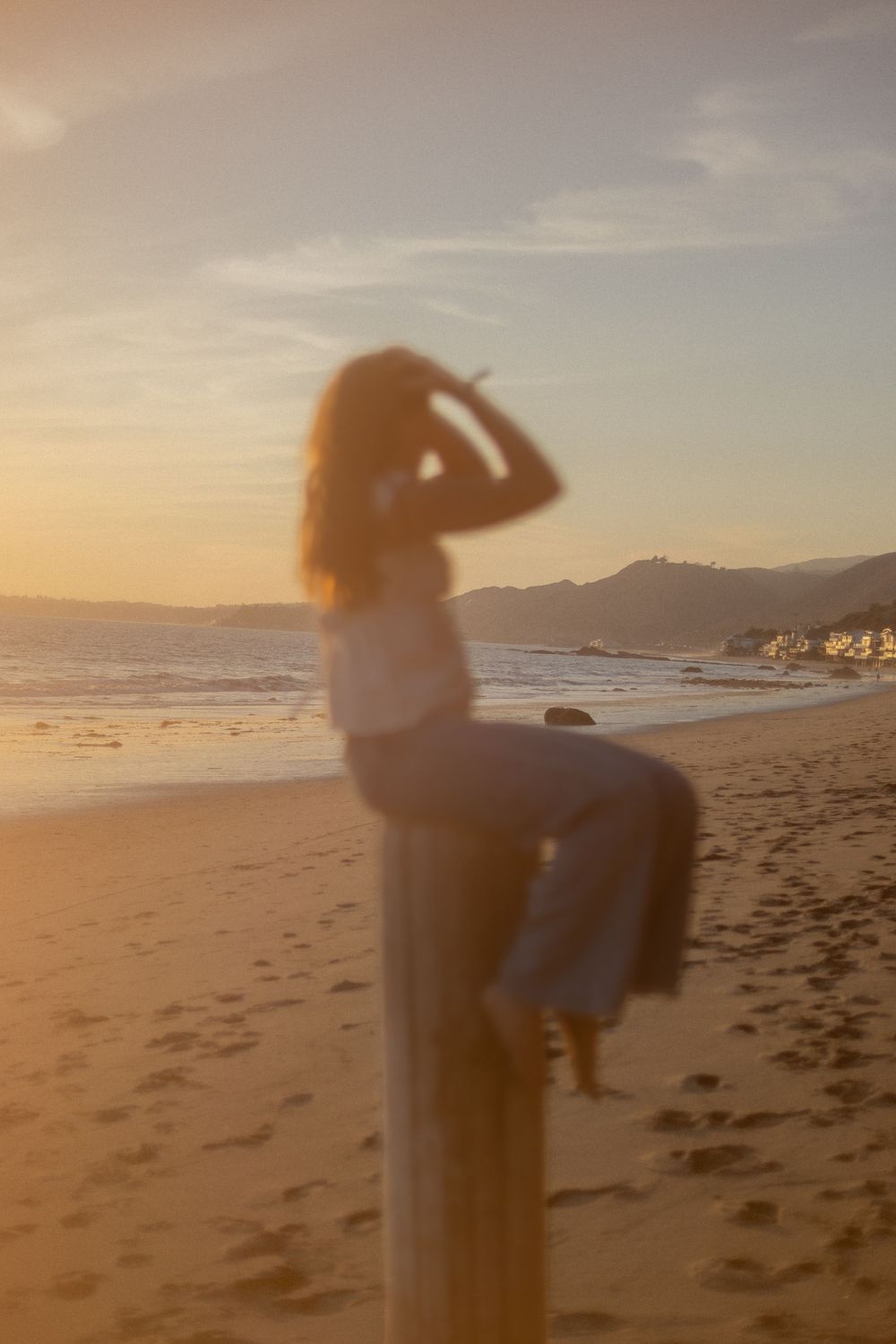 Pretty girl model at the beach