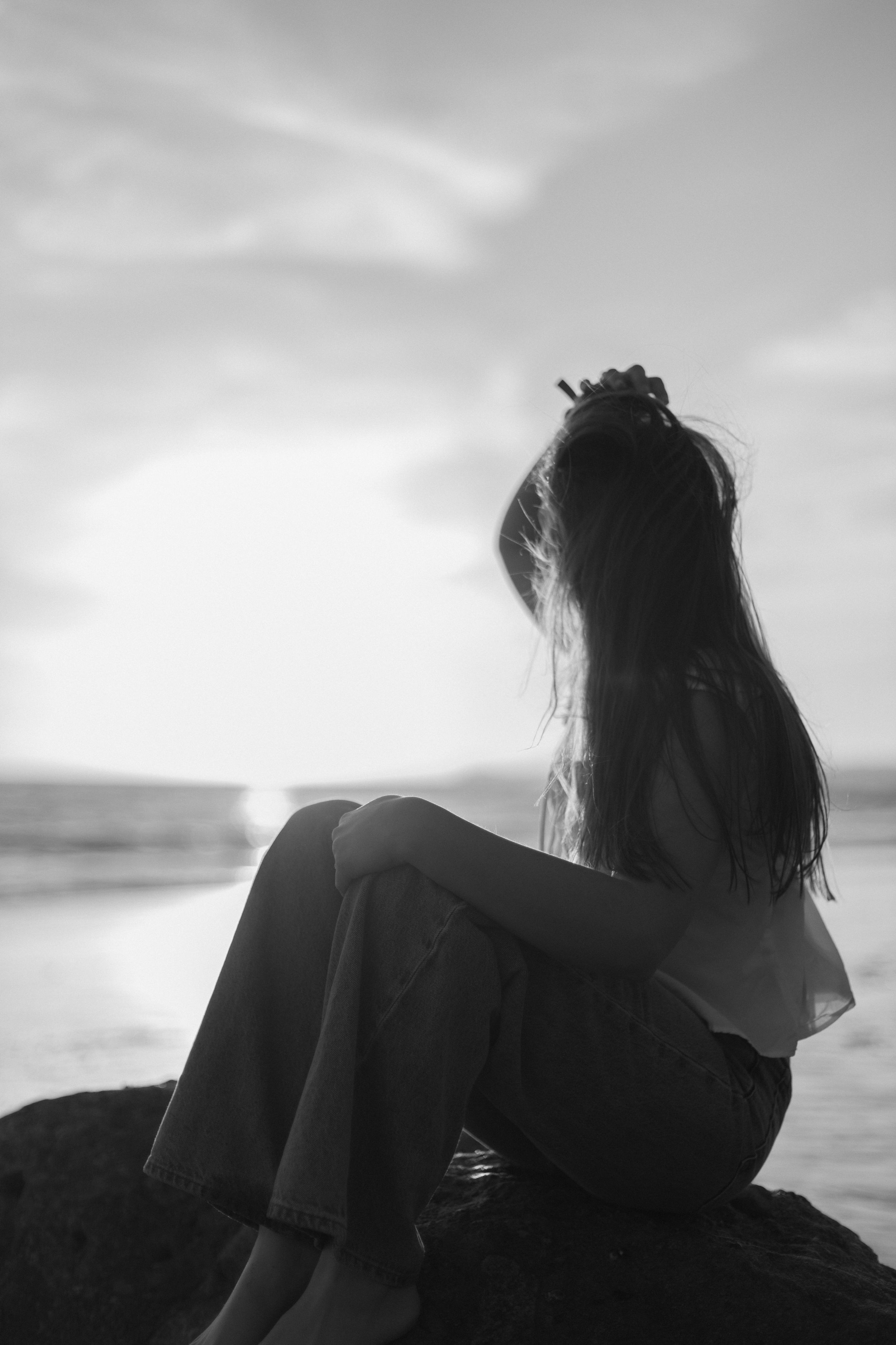 Pretty girl model at the beach