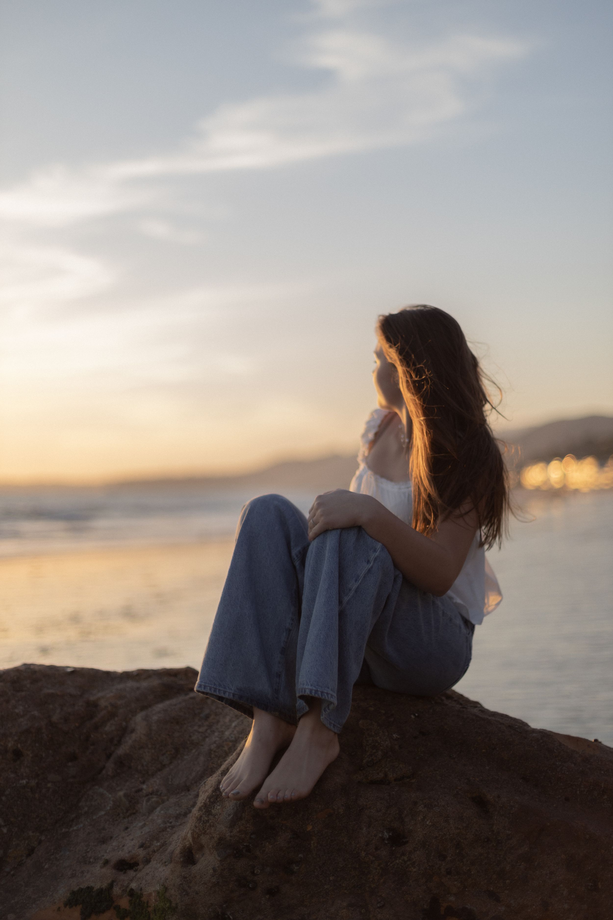 Pretty girl model at the beach