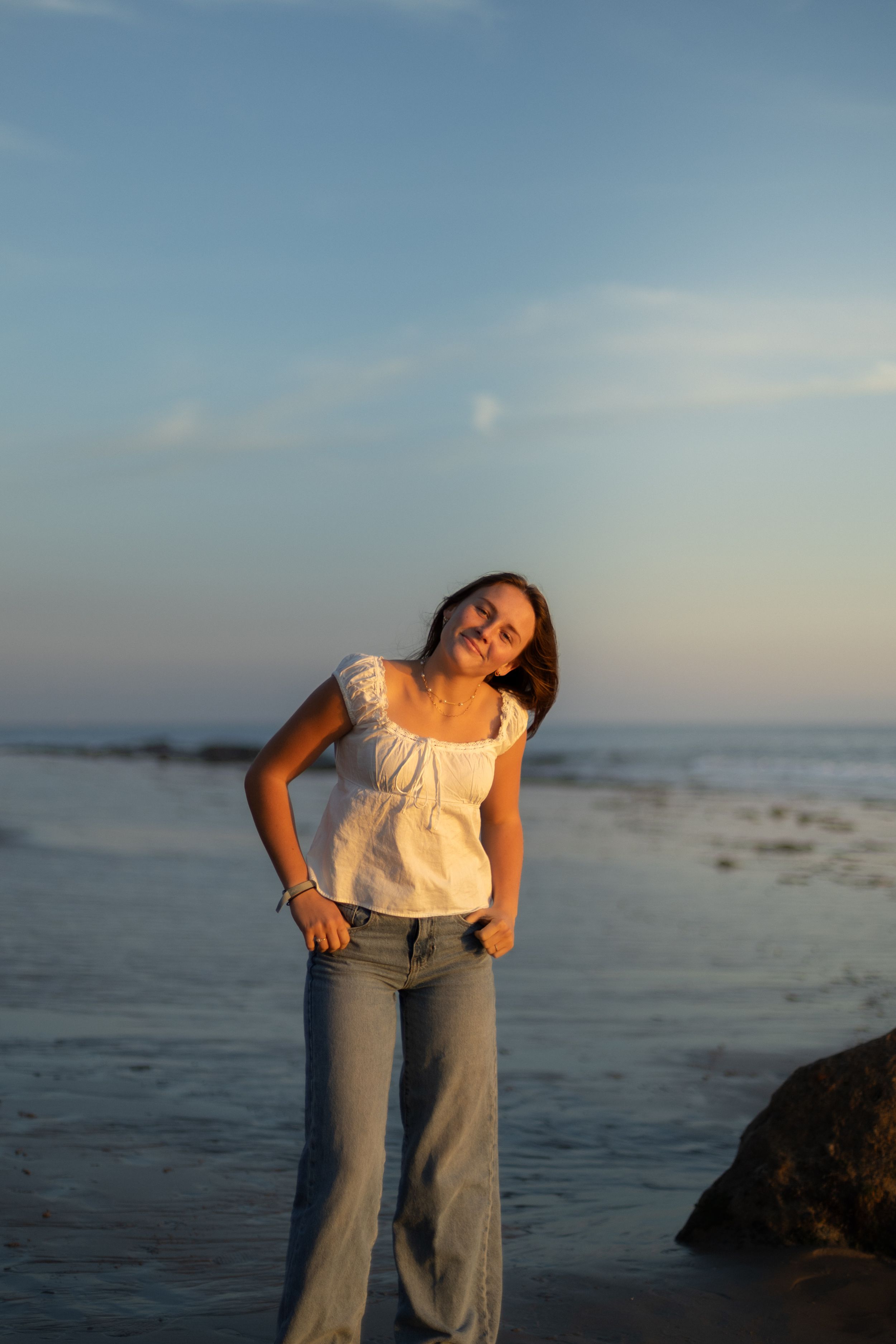 Pretty girl model at the beach