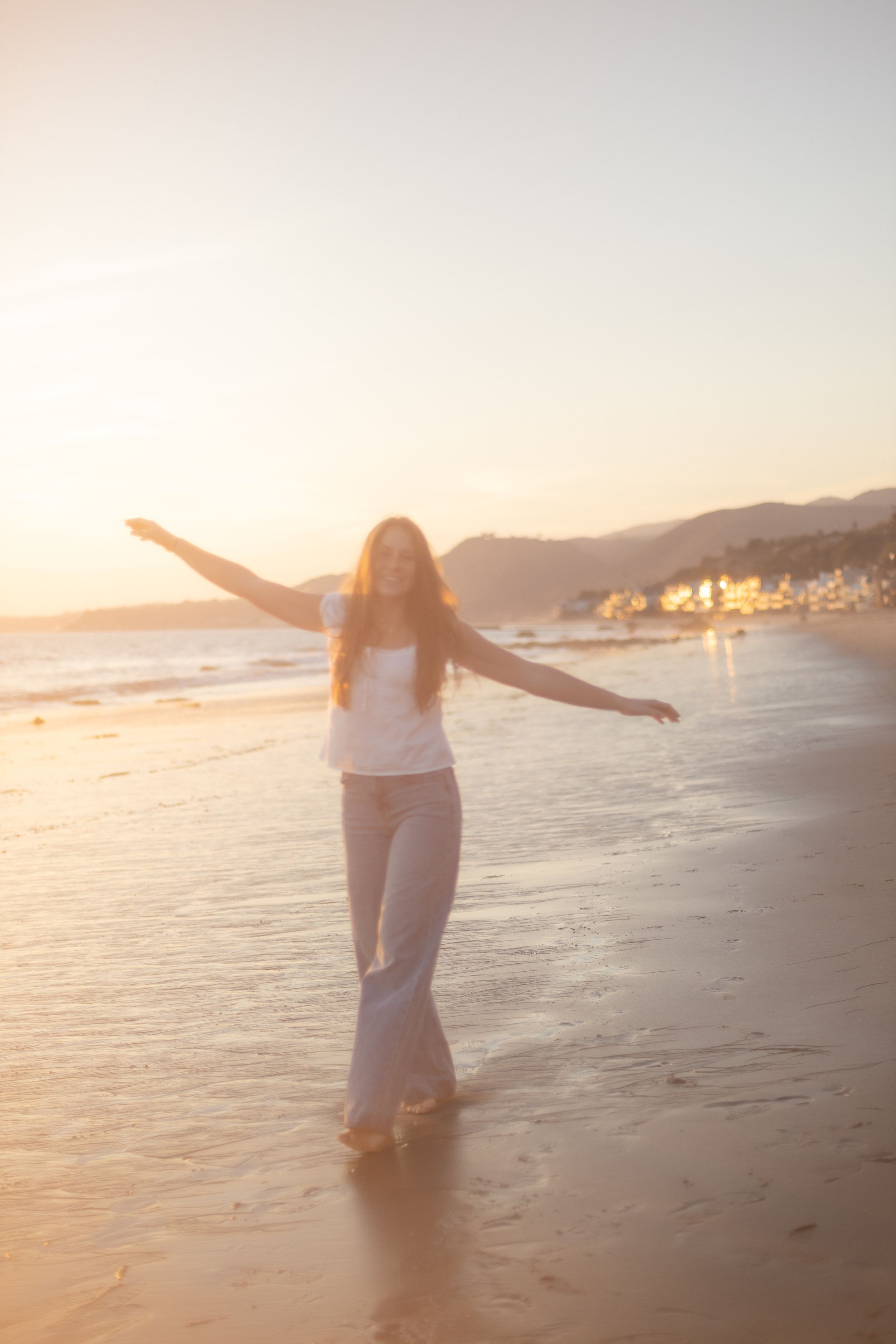 Pretty girl model at the beach