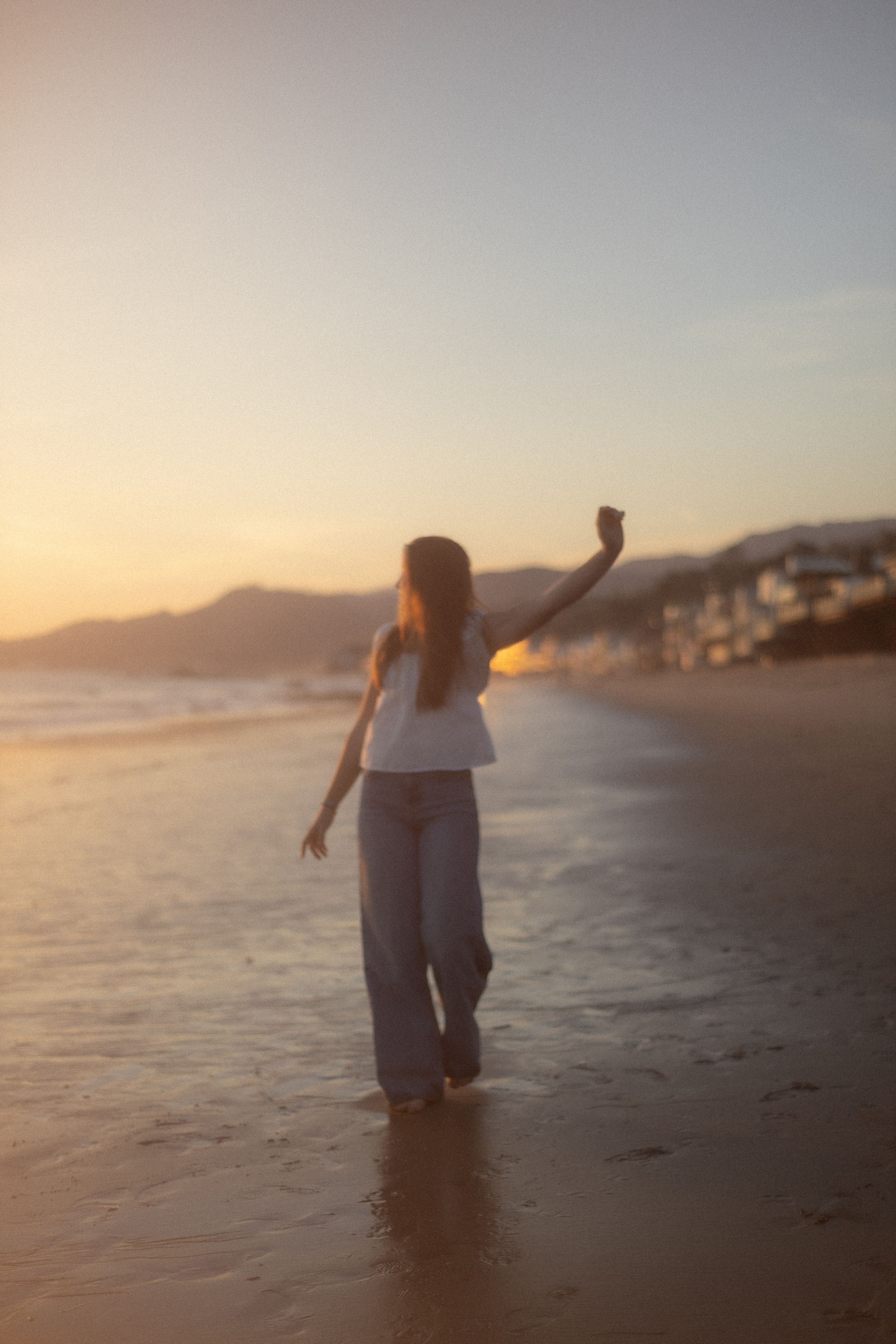 Pretty girl model at the beach