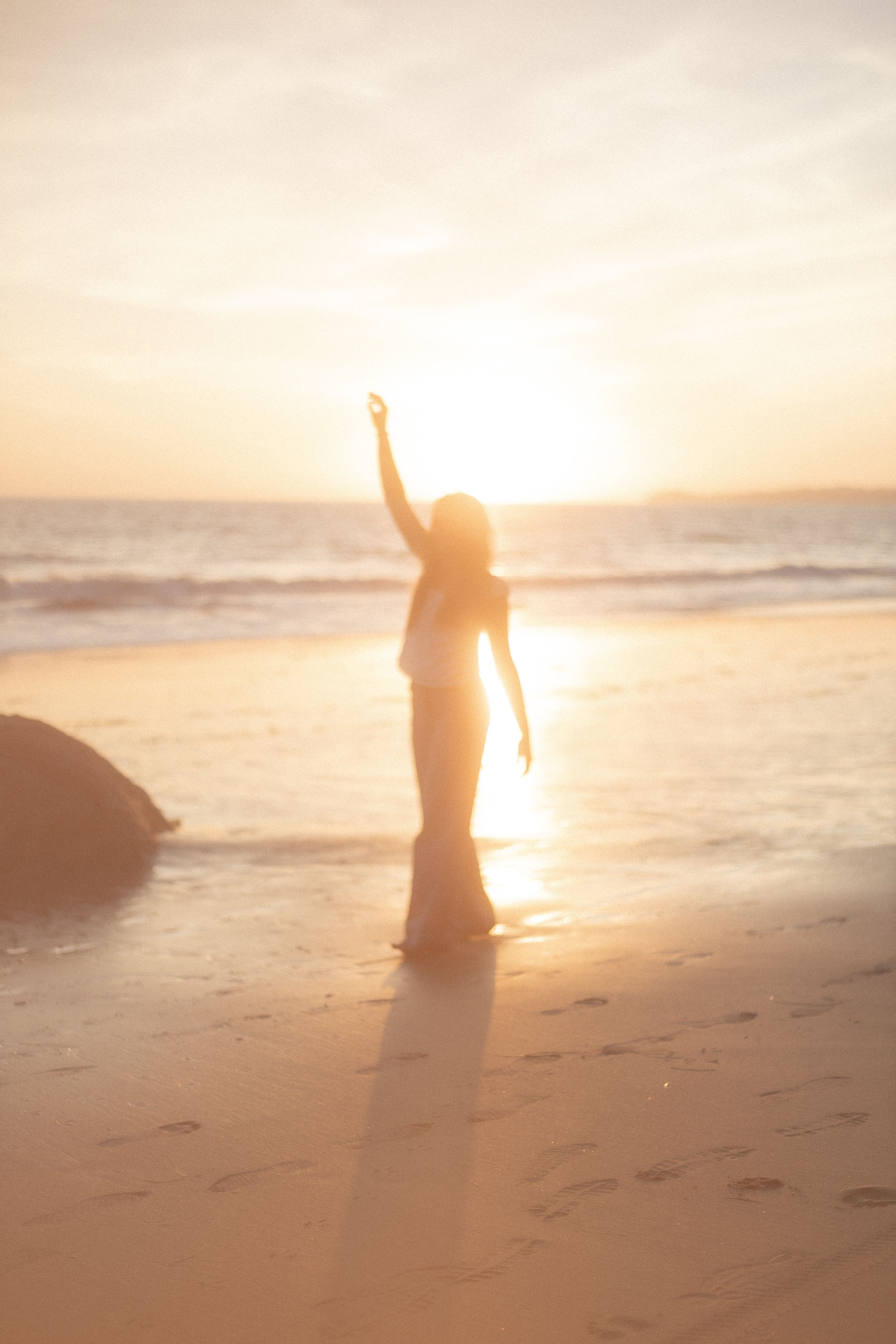 Pretty girl model at the beach