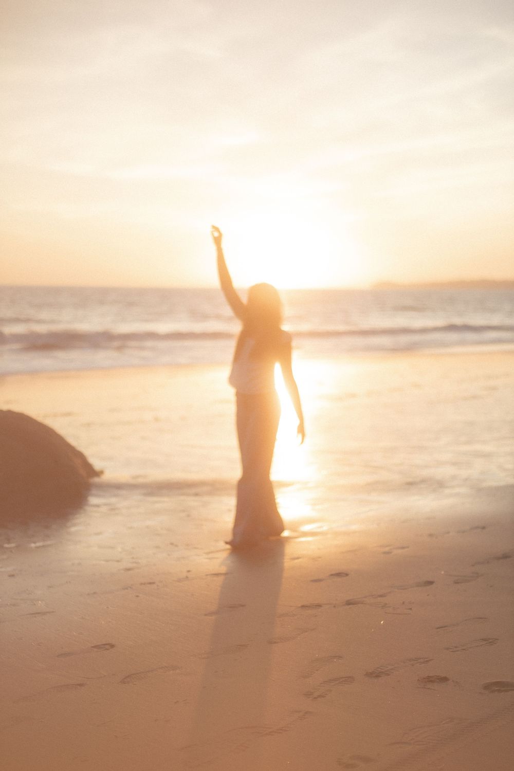 Pretty girl model at the beach