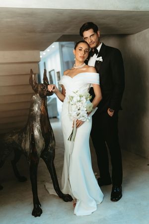 Editorial wedding picture done in Casa Xolo, Tulum, the suit is from Pablo Cabrera, and her dress from Must Cancún.
Tulum wedding photograph