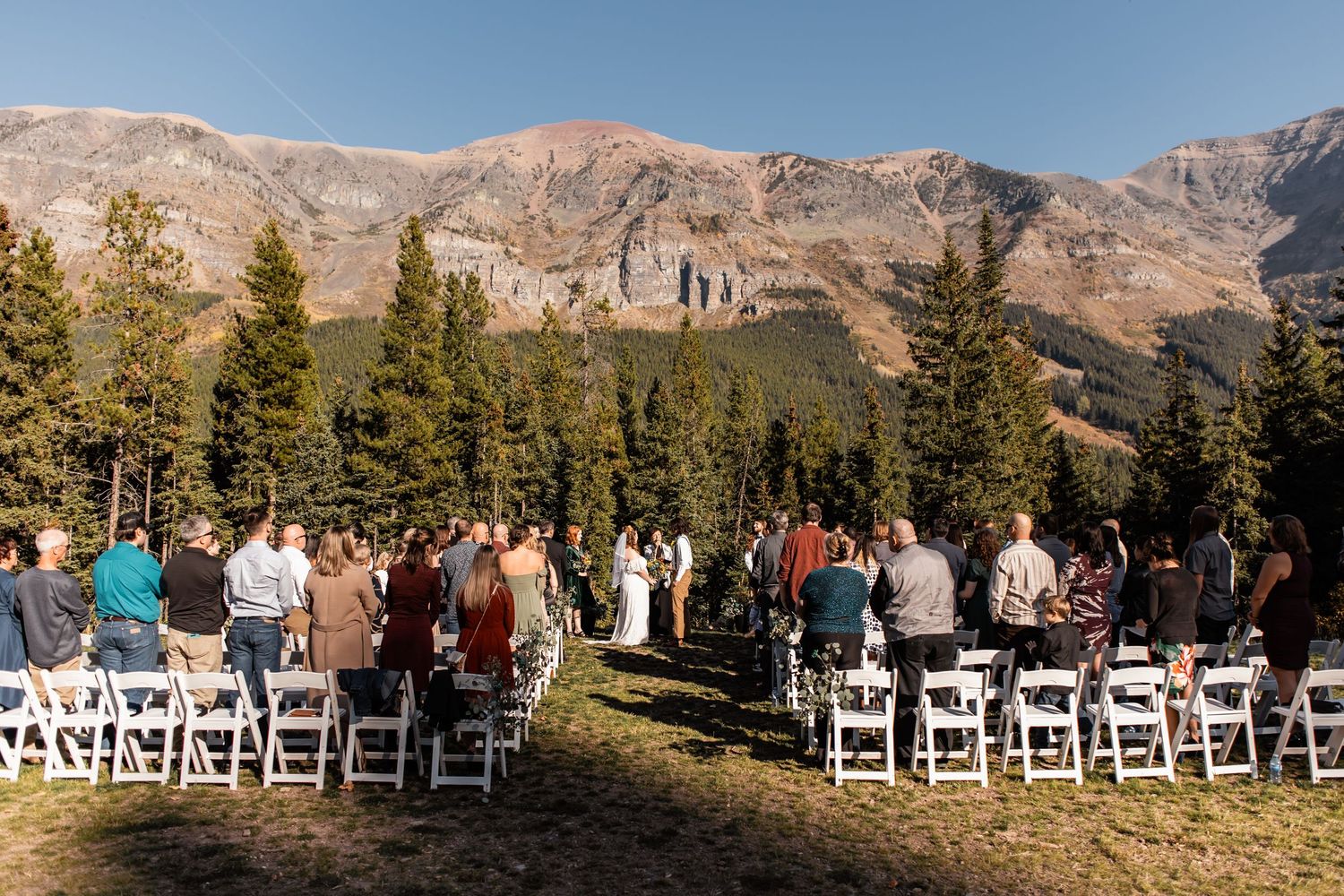 ceremony at castle mountain resort