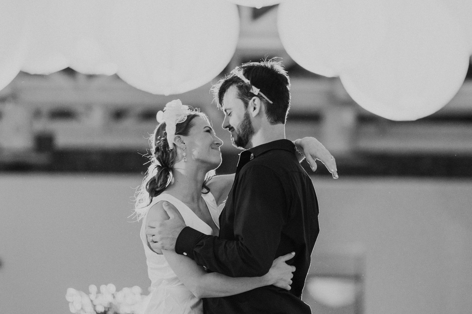 black-and-white-image-of-newlyweds-dancing-jim-rouse-visionary-center