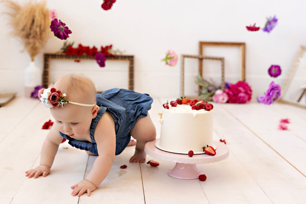 First birthday cake smash photographer in Wisconsin, studio in Watertown WI serving Dodge County Jefferson County and Waukesha County