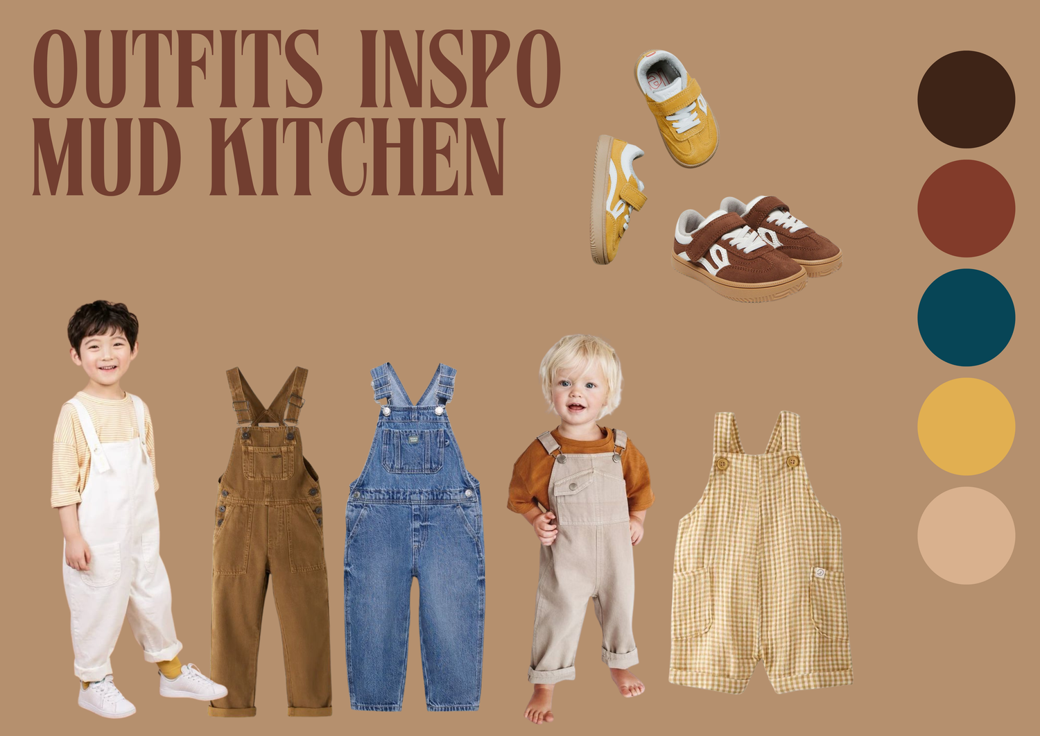 Fashion mood board collage featuring neutral toned outfits, casual wear and loungewear styled with floral accents.