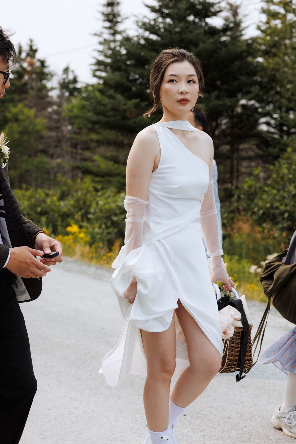 Wedding Ceremony at Torbay Point on the East Coast Trail captured by Newfoundland documentary style wedding photographer Kaitlyn yvette