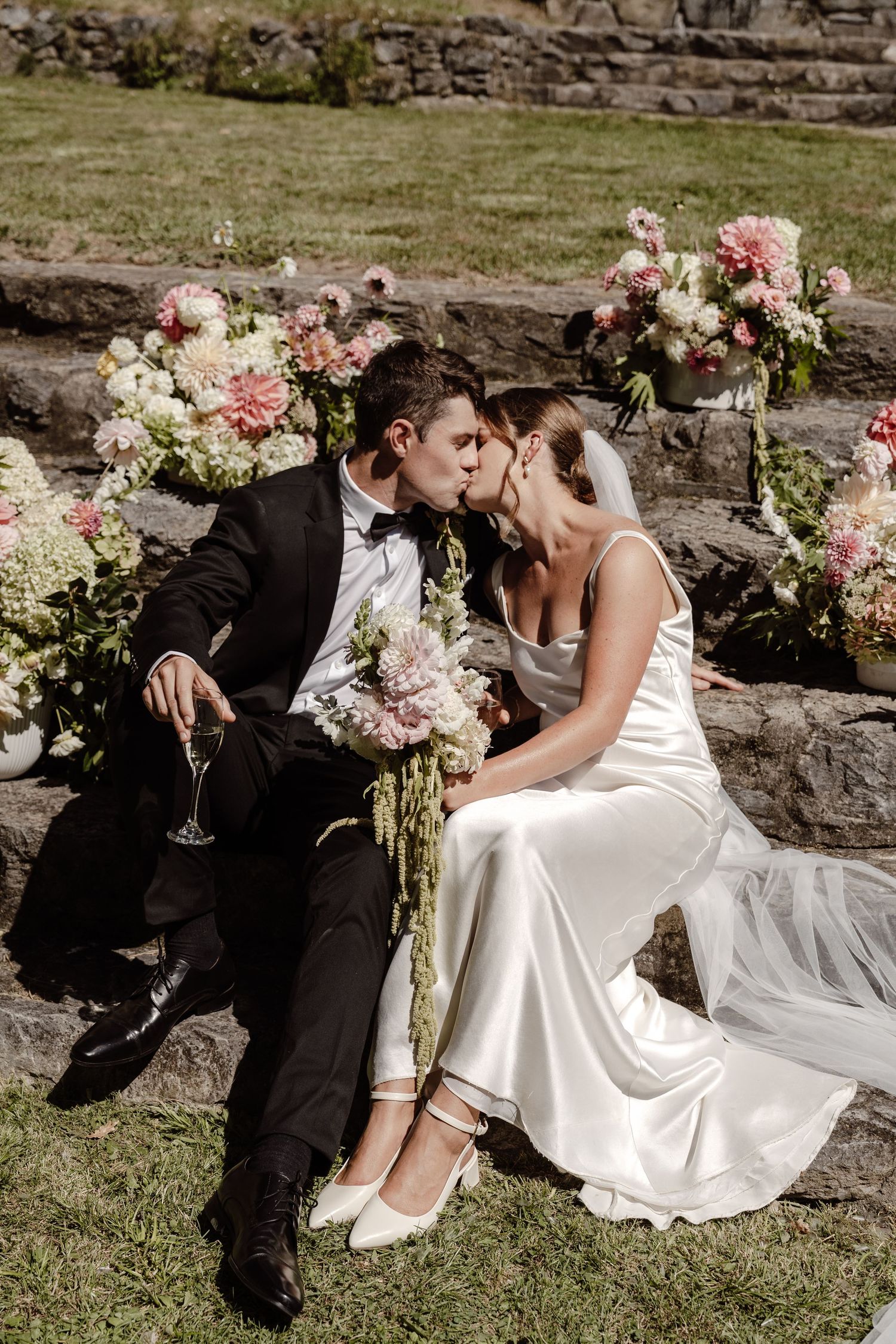 A wedding photograph taken by Melbourne wedding photographer amber leh photography of a bride and groom at their Nelson Wedding at Fairfield