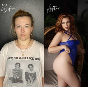 A collection of artistic maternity photoshoot images showing a woman in various poses and outfits.
