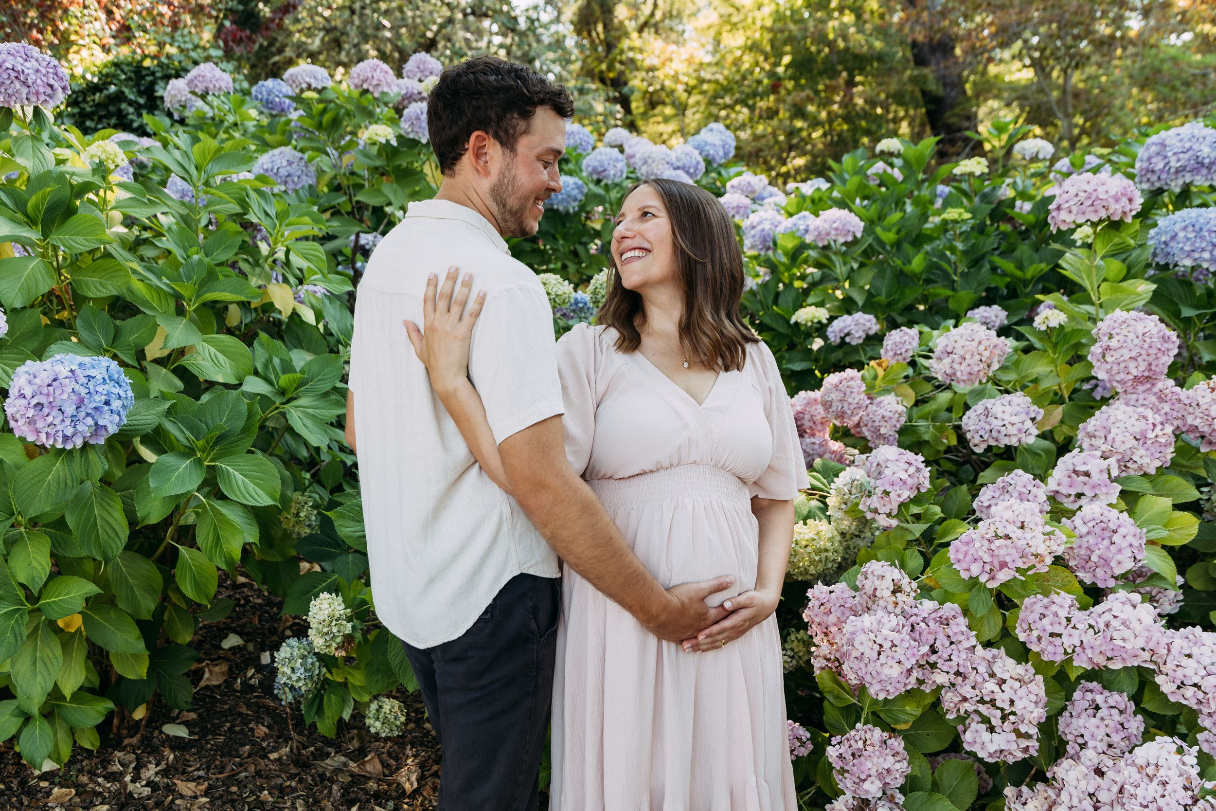 Maternity photos at Filoli Estate not knowing gender